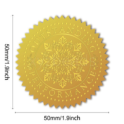 Self Adhesive Gold Foil Embossed Stickers DIY-WH0211-387-1