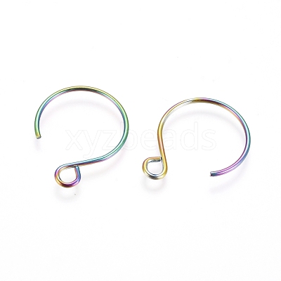 Ion Plating(IP) 304 Stainless Steel Earring Hooks STAS-L216-02B-M-1