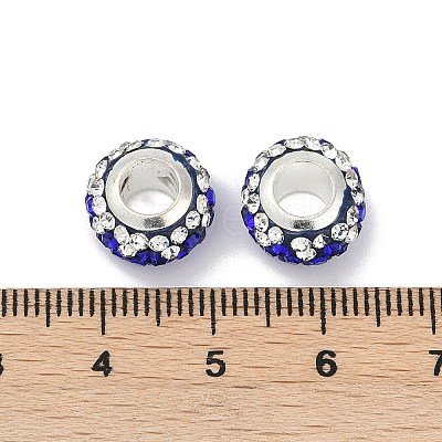 Alloy Rhinestone Clay Pave Beads ALRI-D300-02S-04-1