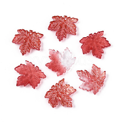 Baking Paint Transparent Glass Pendants DGLA-N014-11A-04-1