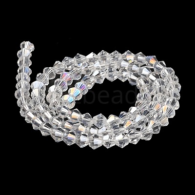 Transparent Electroplate Glass Beads Strands EGLA-A039-T2mm-B13-1