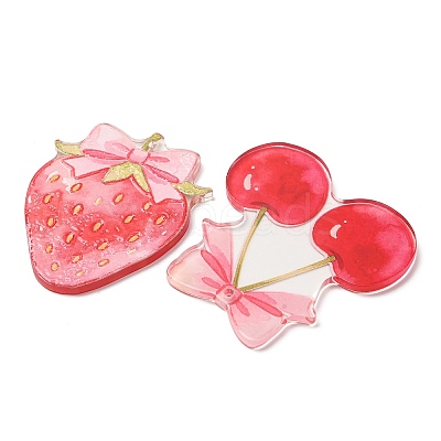 Embossed Printed Acrylic Pendants AC-CBAC02B-06-1