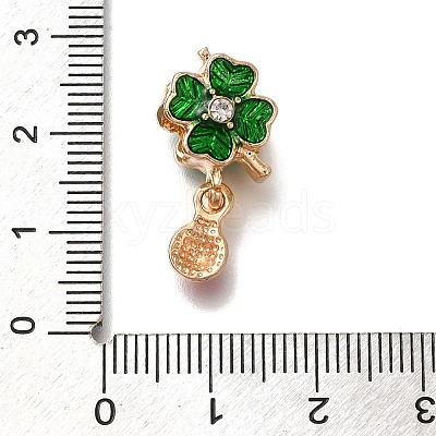 Rack Plating Alloy Crystal Rhinestone European Dangle Charms PALLOY-P307-20G-1