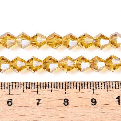 Electroplate Glass Beads Strands EGLA-Q118-6mm-A08-1