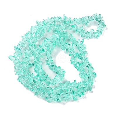 Spray Painted Transparent Glass Beads Strands X-GLAA-P060-01A-08-1