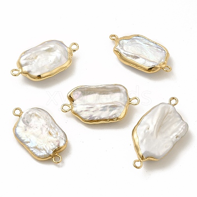Baroque Natural Keshi Pearl Connector Charms PEAR-P004-11KCG-1