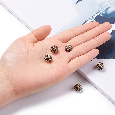 Alloy Rhinestone Beads RB-A034-10mm-A02G-1