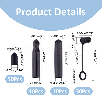 4 Styles Plastic Dust-proof Cap FIND-FH0009-30-1