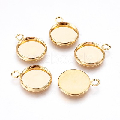 304 Stainless Steel Pendant Cabochon Settings LS-STAS-P220-11G-01-1