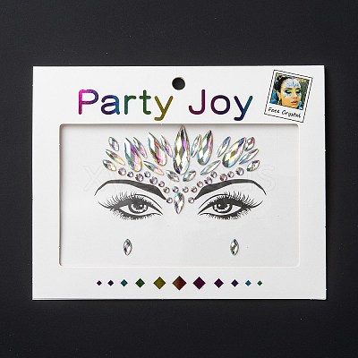 Acrylic Face Gems Stickers LS-MRMJ-F014-01-1