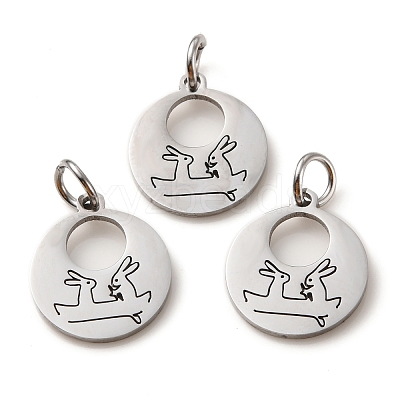 Non-Tarnish 304 Stainless Steel Charms STAS-D050-07P-07-1