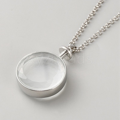 Alloy Locket Pendant Necklaces NJEW-WH0020-66B-1