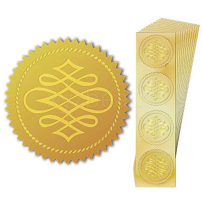 Self Adhesive Gold Foil Embossed Stickers DIY-WH0211-370-1