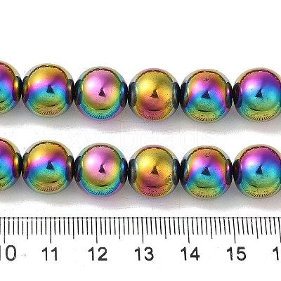 Electroplated Synthetic Magnetic Hematite Beads Strands G-I364-K01-07-1
