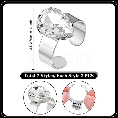 304 Stainless Steel Cuff Rings RJEW-PH01323-1