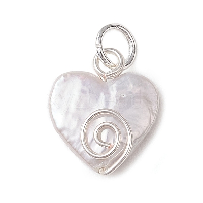 Natural Keshi Pearl Heart Charms PALLOY-JF04809-02-1