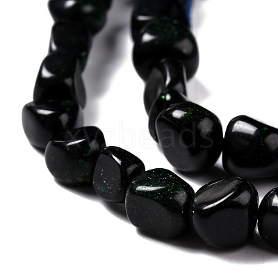 Synthetic Green Goldstone Beads Strands G-G018-15-1