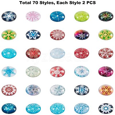 Flatback Glass Cabochons for DIY Projects GGLA-PH0005-12mm-06C-1