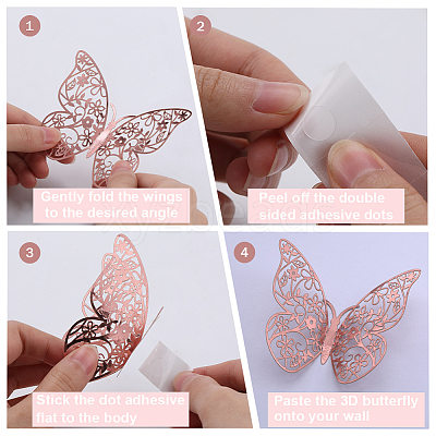 8 Sets 4 Colors PET Mirror Wall Stickers DIY-CP0009-15B-1