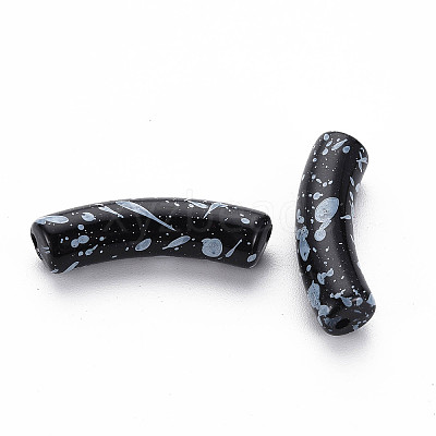 Opaque Spray Painted Acrylic Beads LS-MACR-S372-002F-B01-1