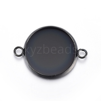 304 Stainless Steel Cabochon Connector Settings STAS-L211-04D-B-1