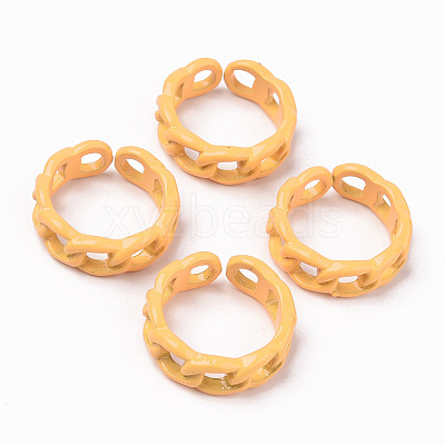 Spray Painted Alloy Cuff Rings RJEW-T011-29A-RS-1