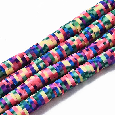 Handmade Polymer Clay Beads Strands CLAY-N008-010L-A-1