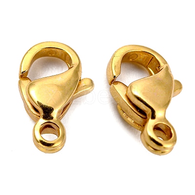 Polished 316 Surgical Stainless Steel Lobster Claw Clasps STAS-R072-14A-G-1