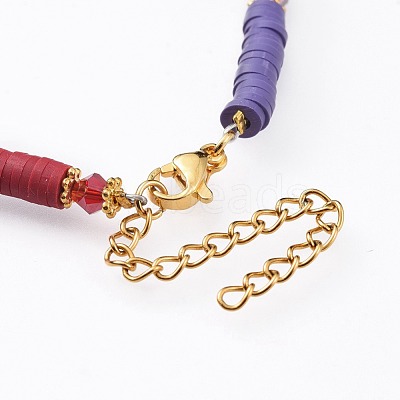 Handmade Polymer Clay Bracelets BJEW-JB04634-1