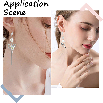 40Pcs Brass Earring Hooks KK-SC0006-18S-1