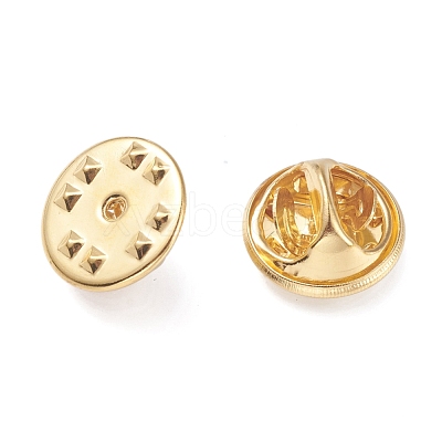 Brass Butterfly Clutches Pin Backs KK-I659-07G-1