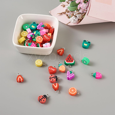 Handmade Polymer Clay Charms CLAY-KS0001-01-1