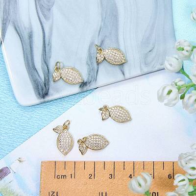 5Pcs Brass Micro Pave Cubic Zirconia Pendants ZIRC-SZ0005-34-1