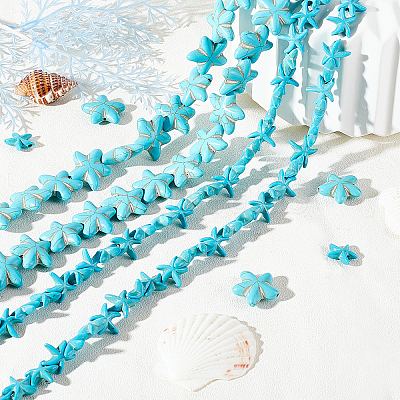 4 Strands 2 Styles Synthetic Turquoise Beads Strands TURQ-AR0001-14-1
