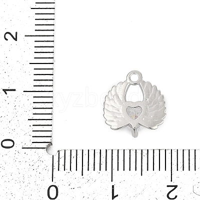 Brass Micro Pave Cubic Zirconia Charms ZIRC-P122-01B-P01-1