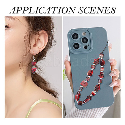 125G Gradient Color Transparent Glass Beads GLAA-TA0003-58D-1