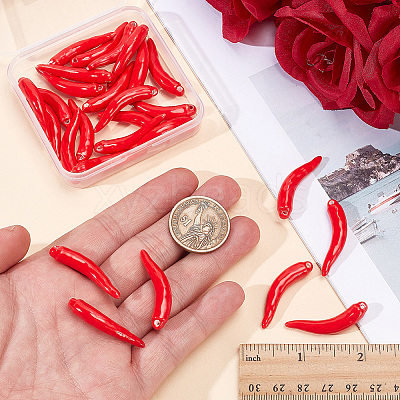 30Pcs Handmade Porcelain Pendants PORC-SC0001-54B-1