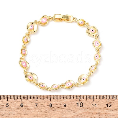 Brass Link Chain Bracelets for Women BJEW-D387-03G-1