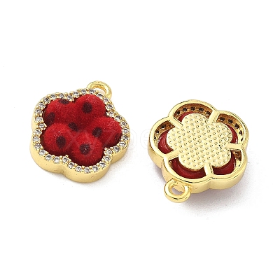 Brass Micro Pave Cubic Zirconia Pendants KK-C158-03C-G-1