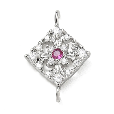 Brass Rhinestone Pendants RB-CBAA948-02P-1