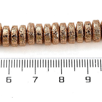 Electroplated Natural Lava Rock Beads Strands G-I360-A03-02-1