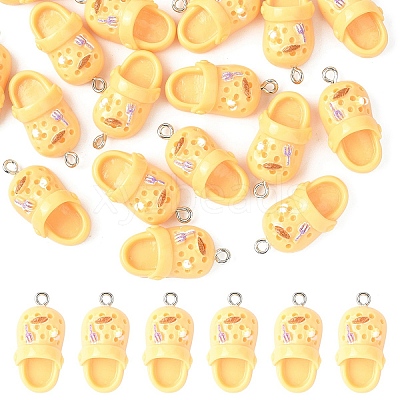 20Pcs Opaque Resin Pendants RESI-YW0005-49B-1