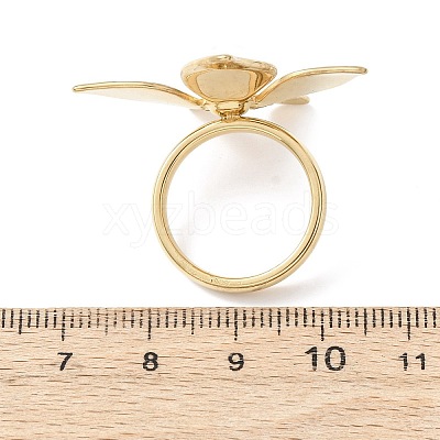 Opaque Acrylic Imitation Pearl Finger Rings RJEW-P177-03B-G-1