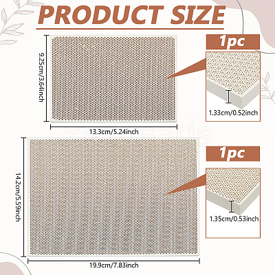2Pcs 2 Styles Jewlery Honeycomb Quartz Soldering Board FIND-BC0013-40-1