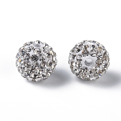 Grade A Rhinestone Pave Disco Ball Beads RB-Q102-12-1
