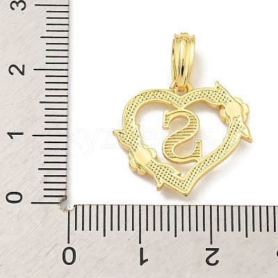 Heart Brass Pendants KK-I714-04G-S-1