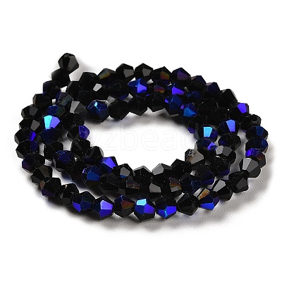 Transparent Electroplate Glass Beads Strands GLAA-F029-2mm-D02-1