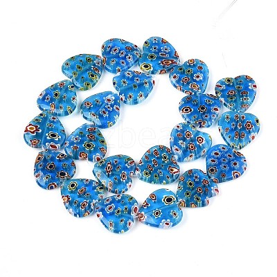 Handmade Millefiori Glass Beads Strands LAMP-T021-29C-1