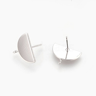 Brass Stud Earring Findings KK-P160-06P-NF-1