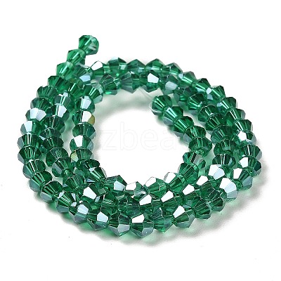 Transparent Electroplate Glass Beads Strands GLAA-F029-2mm-A10-1